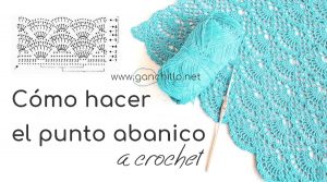 punto abanico crochet